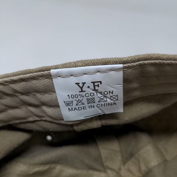 YF Women's Perfectly Imperfect Slideback Hat Tan Embroidered Logo - Picture 10 of 10